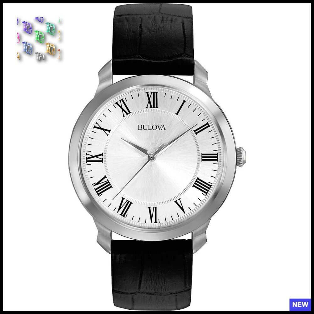 Classic Quartz Watch Roman Numeral Markers Leather Strap Elegant Minimal